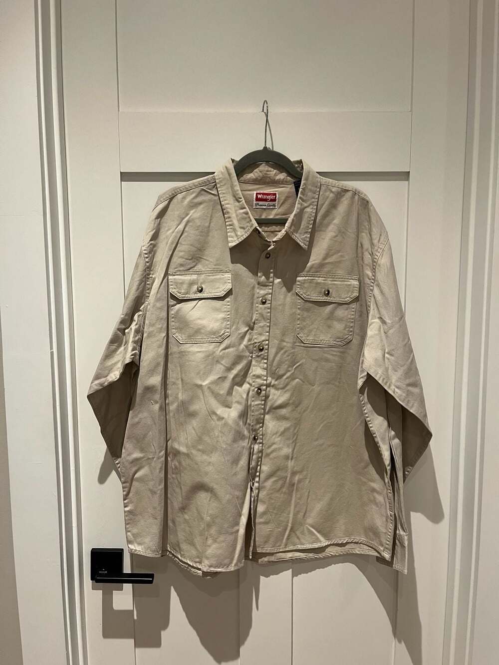 Wrangler Premium Men's Shirt Casual Long Sleeve Button Down 2 Pocket size 2XL
